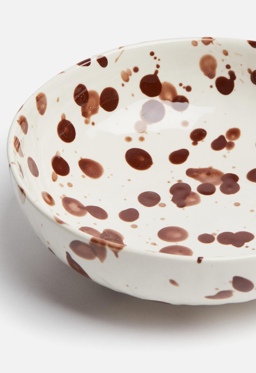 H&M - Stoneware serving dish - white speckled
