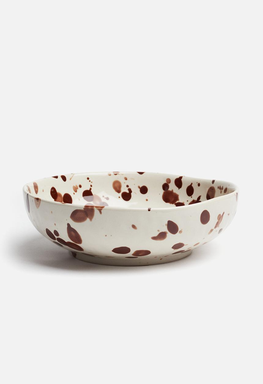 H&M - Stoneware serving dish - white speckled