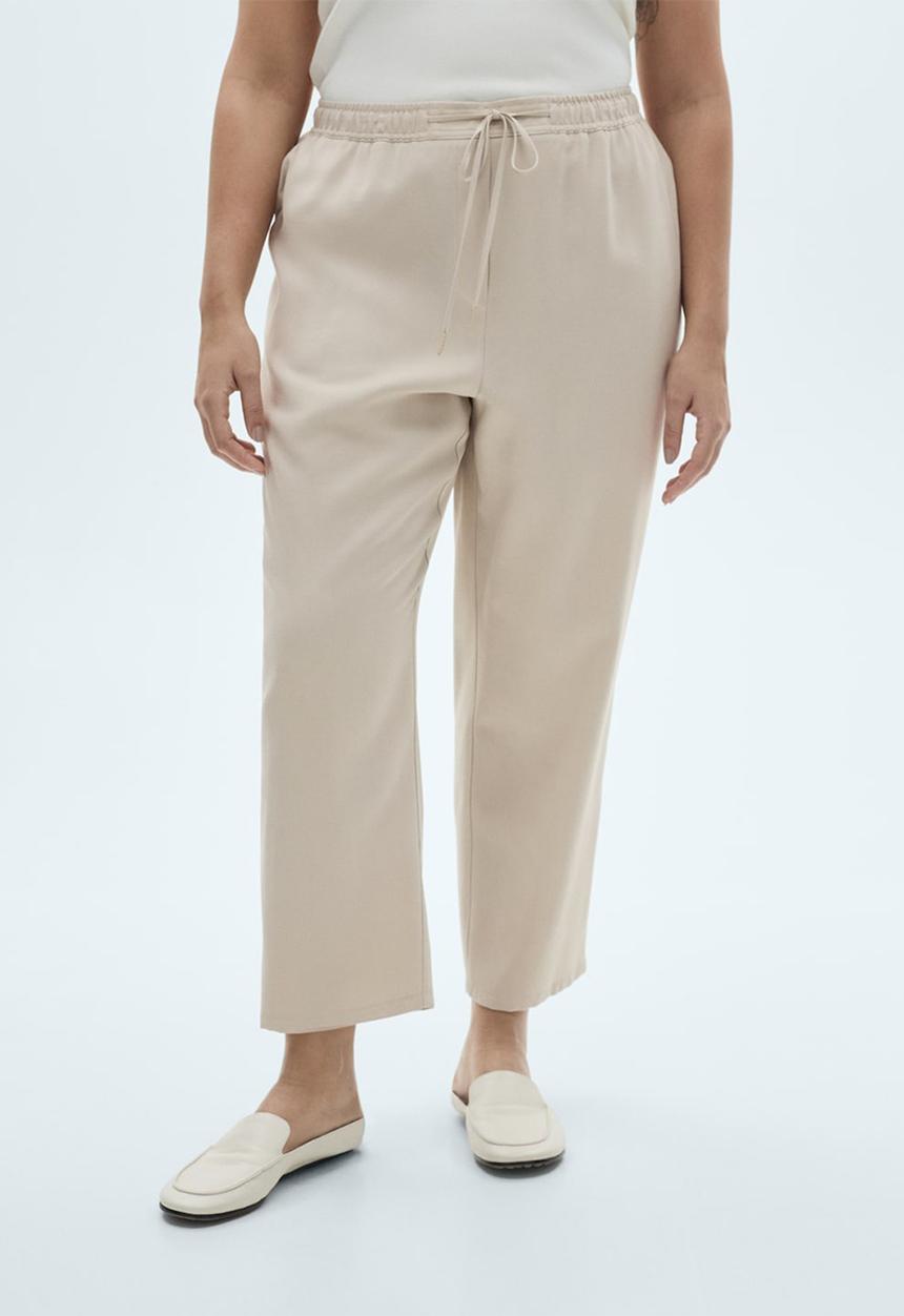 MANGO - Trousers Fluido - Light Beige