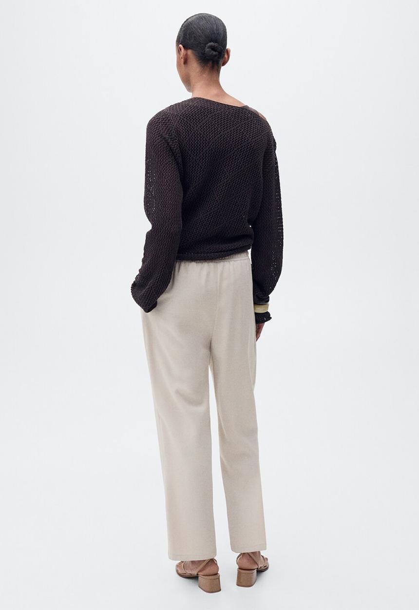 MANGO - Trousers Fluido - Light Beige