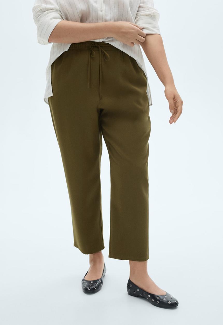 MANGO - Trousers Fluido - Khaki