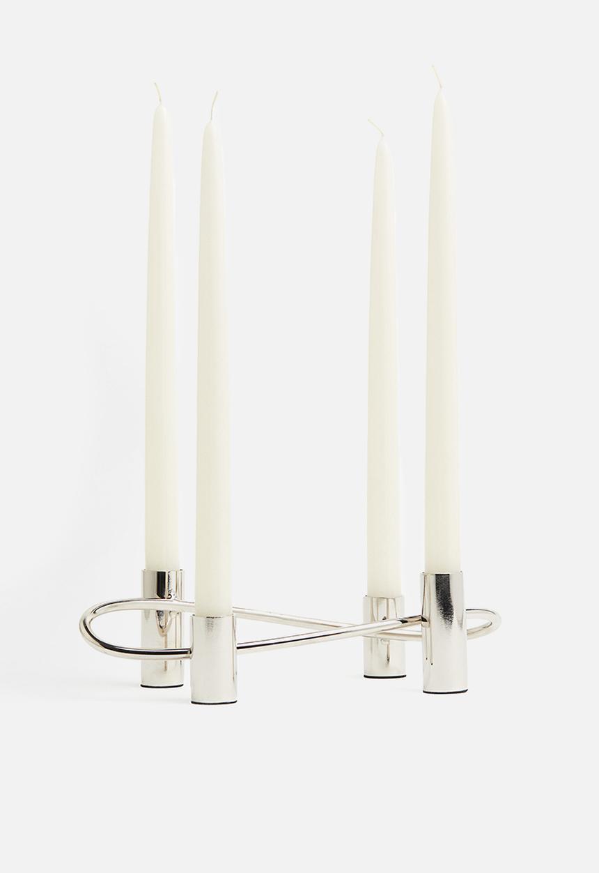 H&M - Metal candelabra - silver coloured