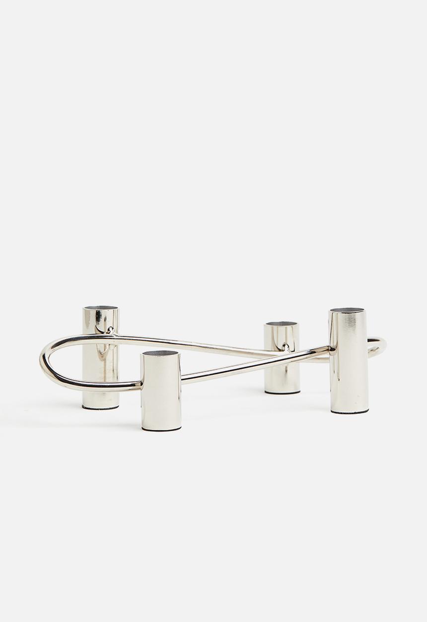 H&M - Metal candelabra - silver coloured