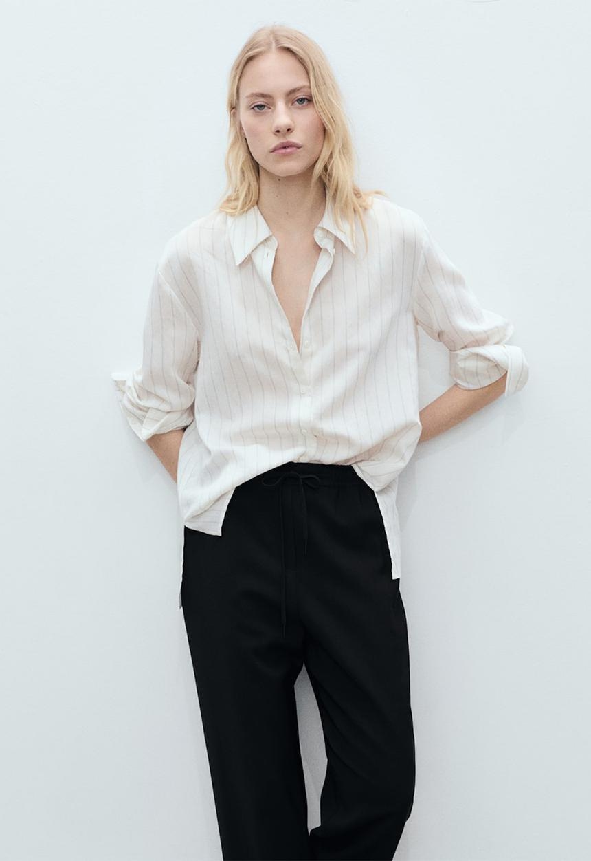 MANGO - Trousers Fluido - Black