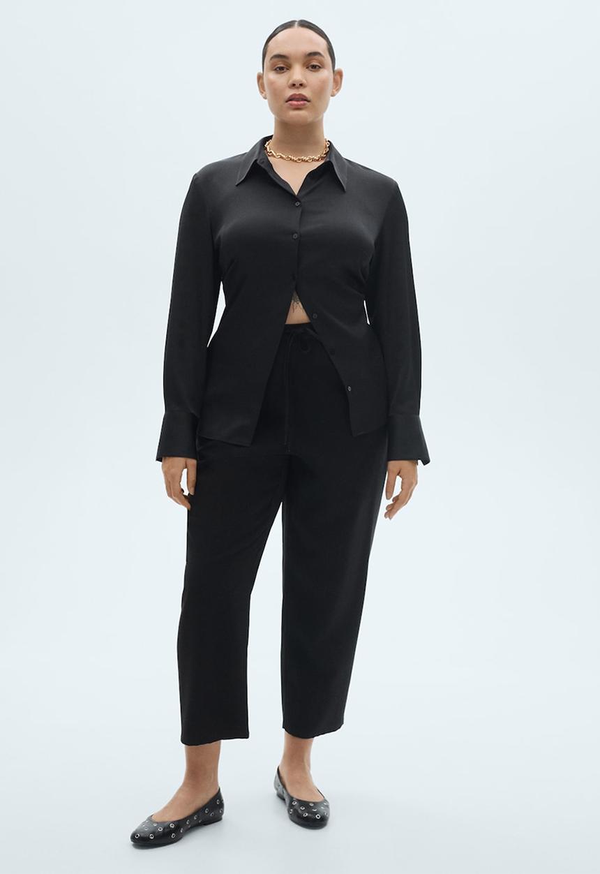 MANGO - Trousers Fluido - Black
