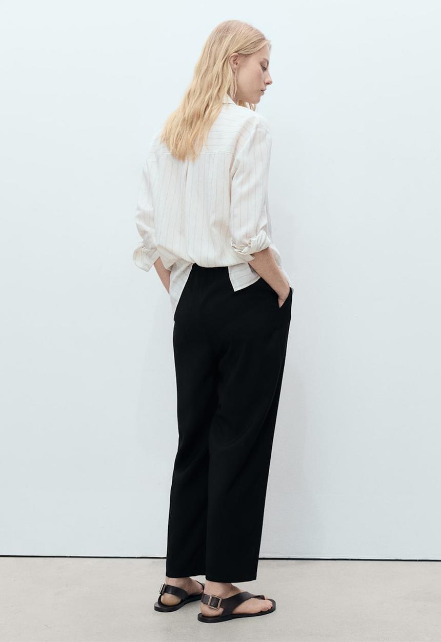 MANGO - Trousers Fluido - Black