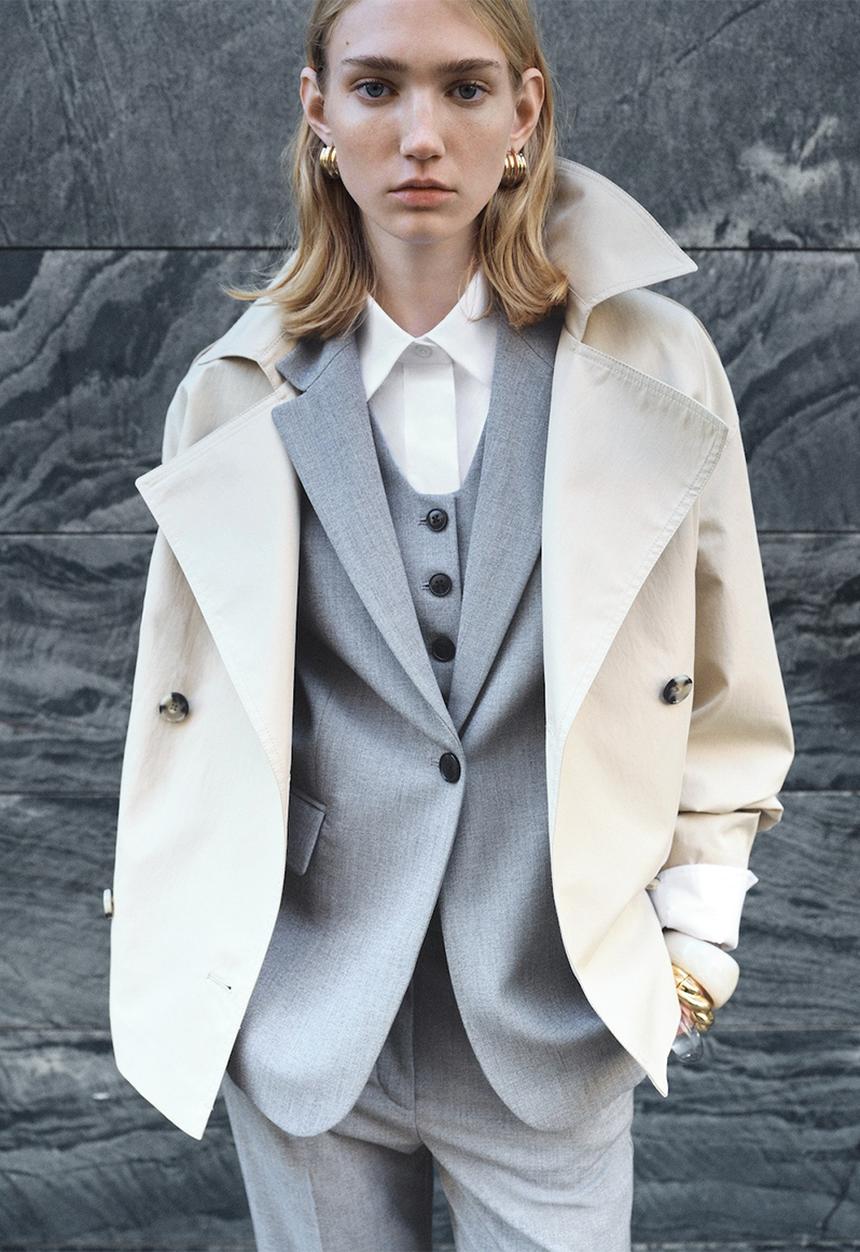 MANGO - Jacket Lipa - Light/Pastel Gray