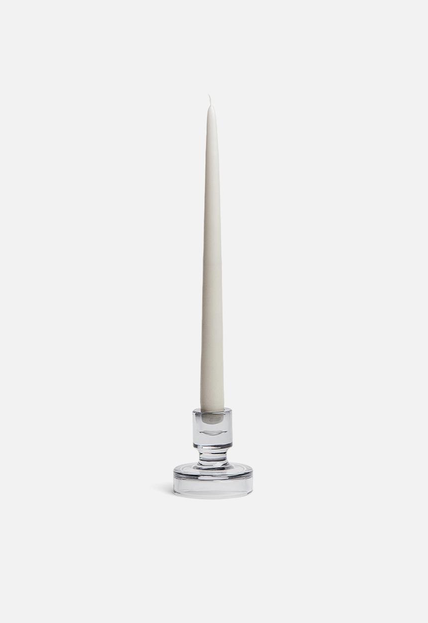 H&M - Small glass candlestick - grey