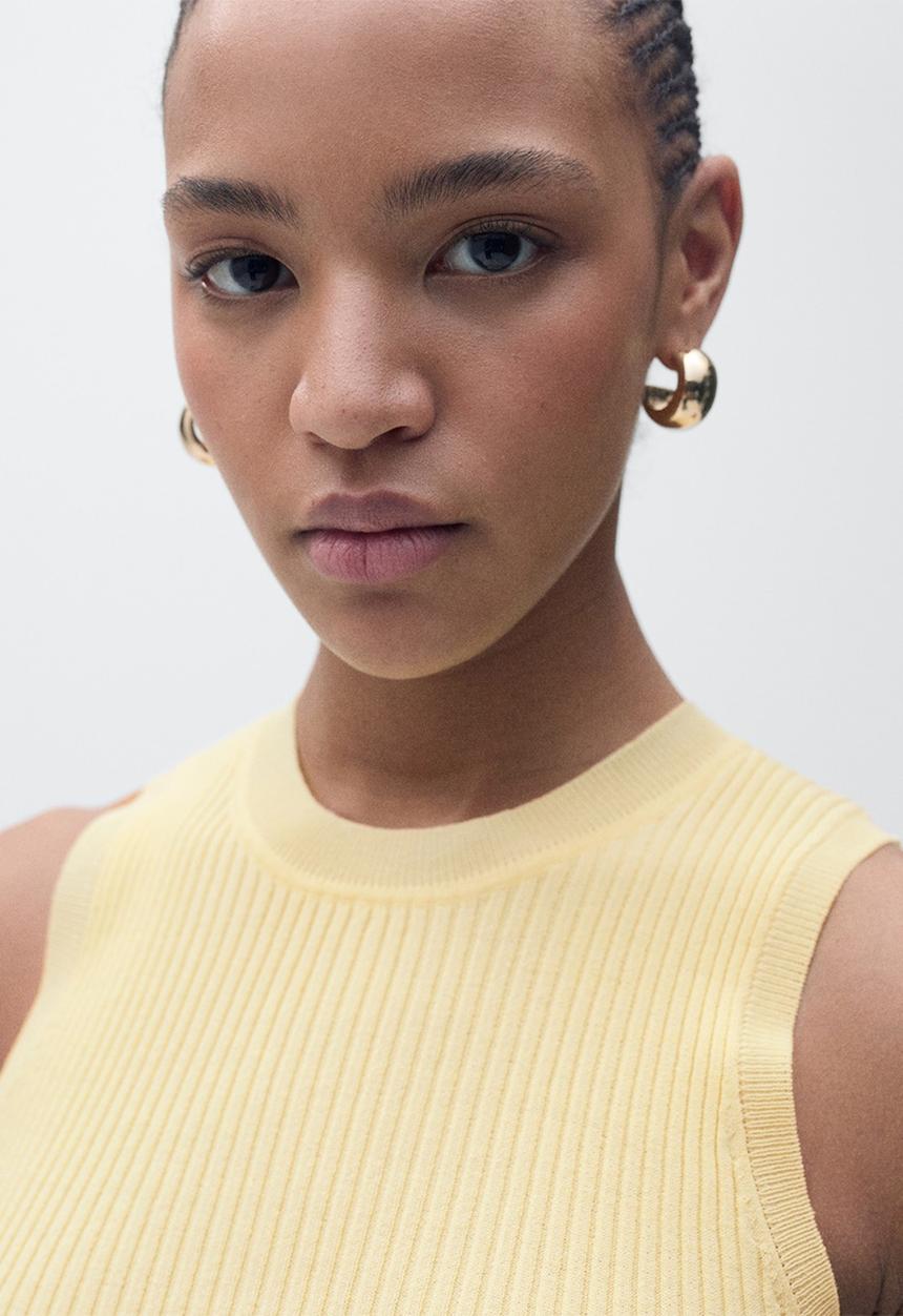 MANGO - Top Bugambi - Light/Pastel Yellow