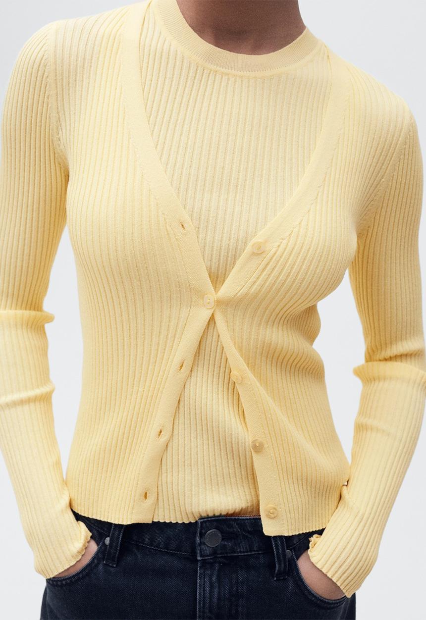 MANGO - Top Bugambi - Light/Pastel Yellow