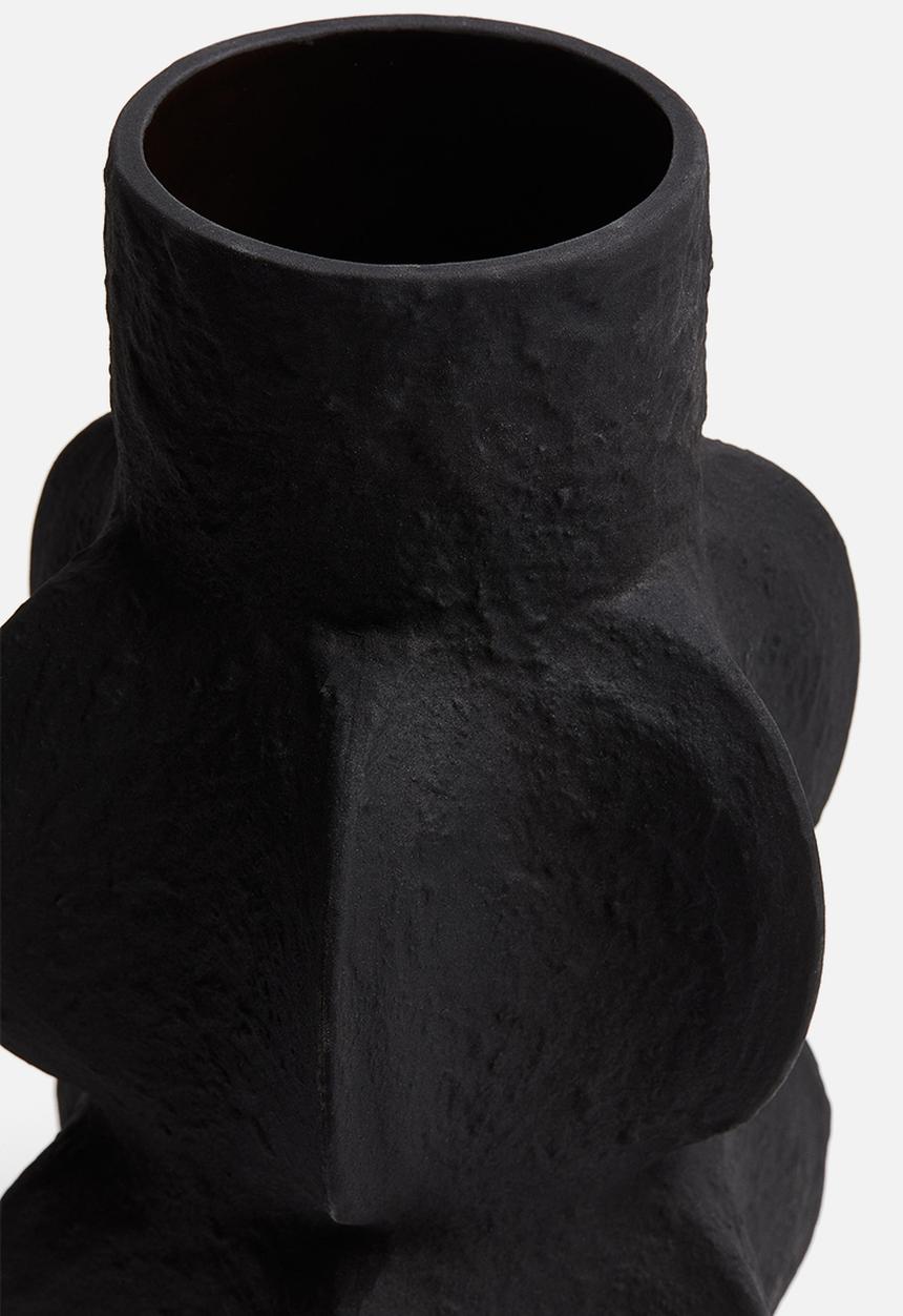 H&M - Textured stoneware vase - black
