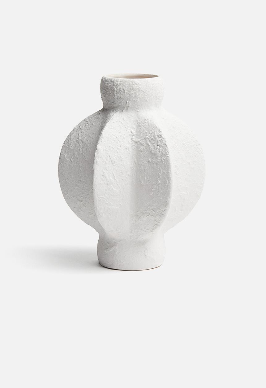 H&M - Textured stoneware vase - white