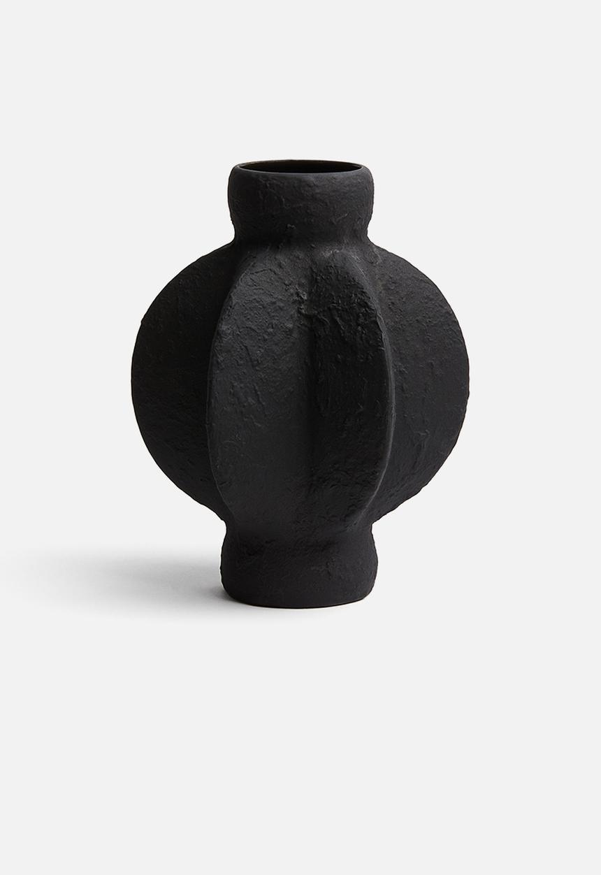 H&M - Textured stoneware vase - black