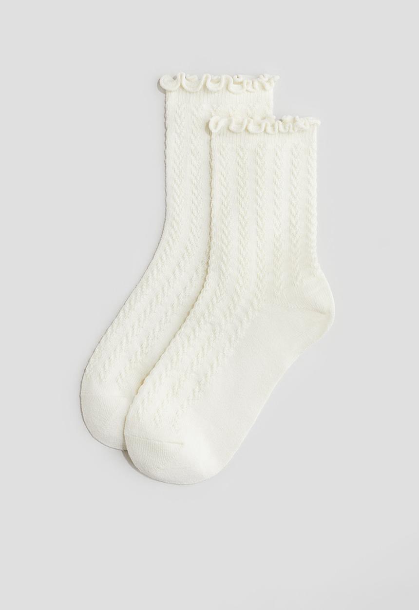 H&M - 3-Pack overlock-detail socks - multi 