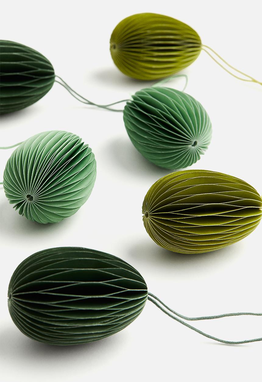 H&M - 6-pack easter decorations - green