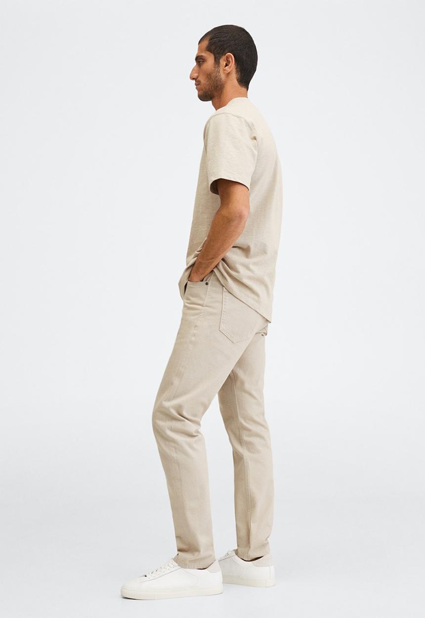 MANGO - Jeans bob - beige