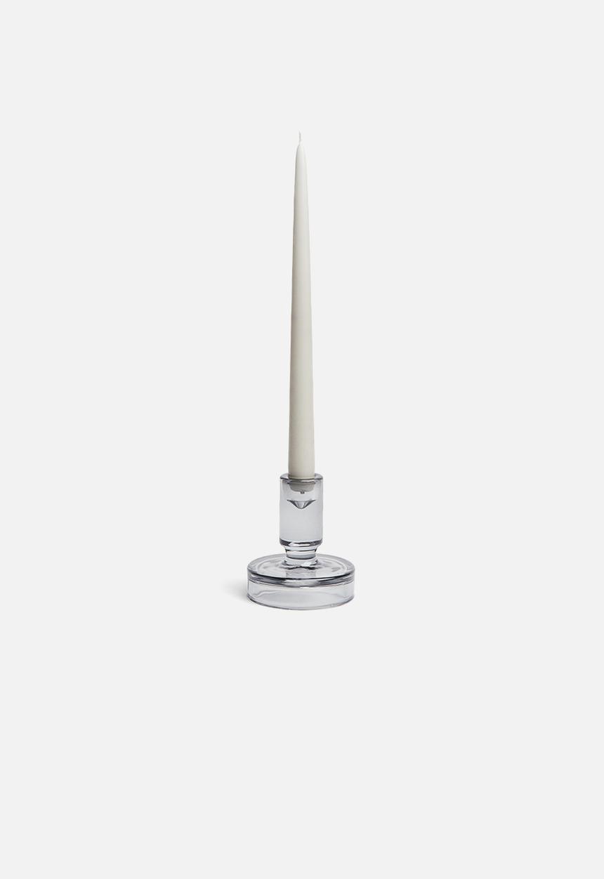 H&M - Glass candlestick - grey