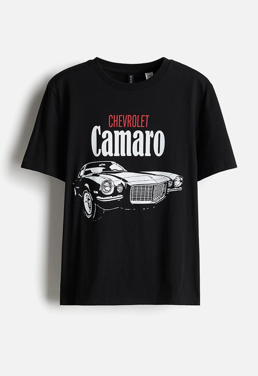 H&M - Printed t-shirt - black general motors