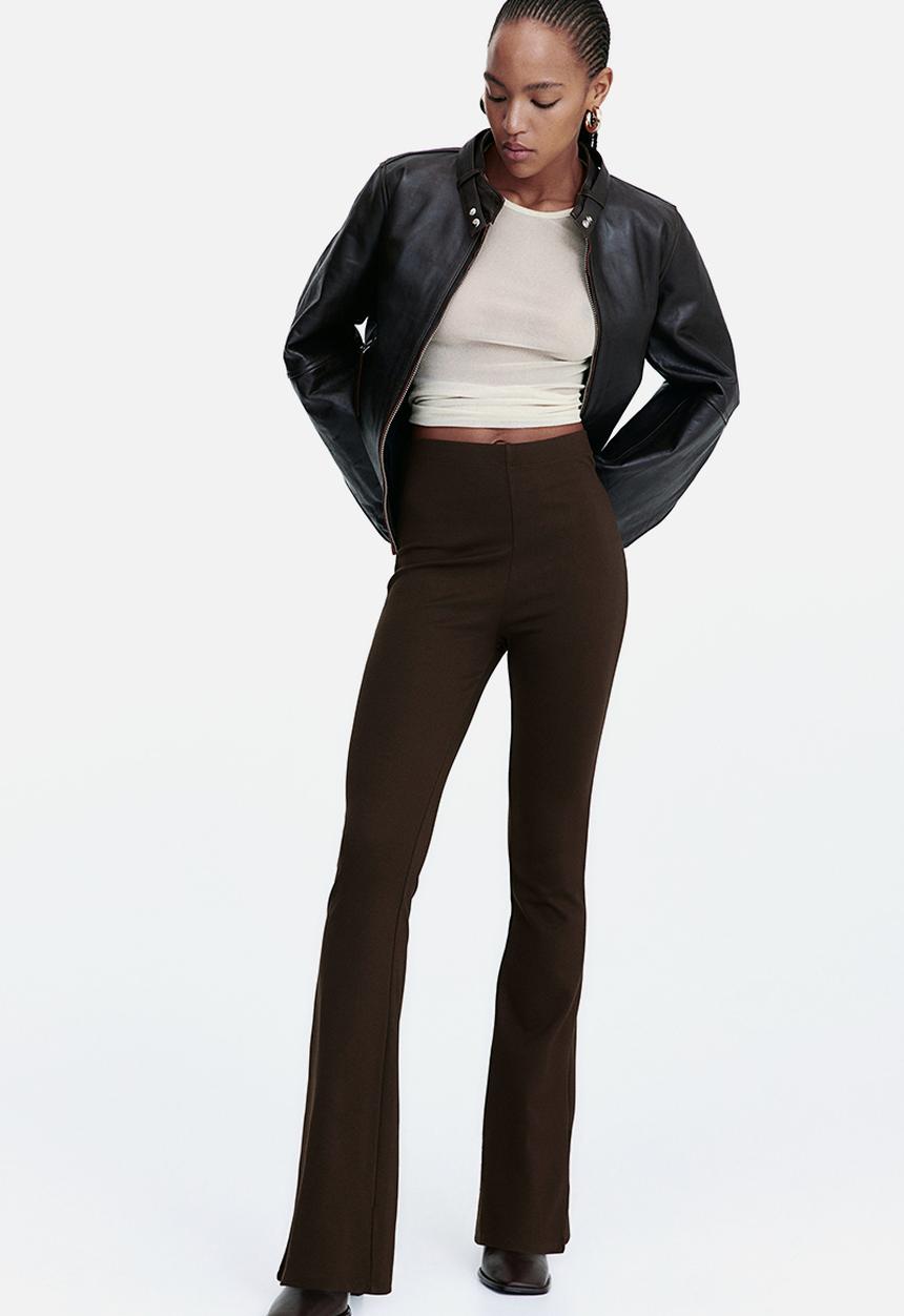 H&M - Flared leggings - dark brown