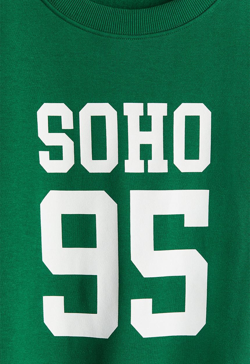 H&M - Text-motif sweatshirt - green soho