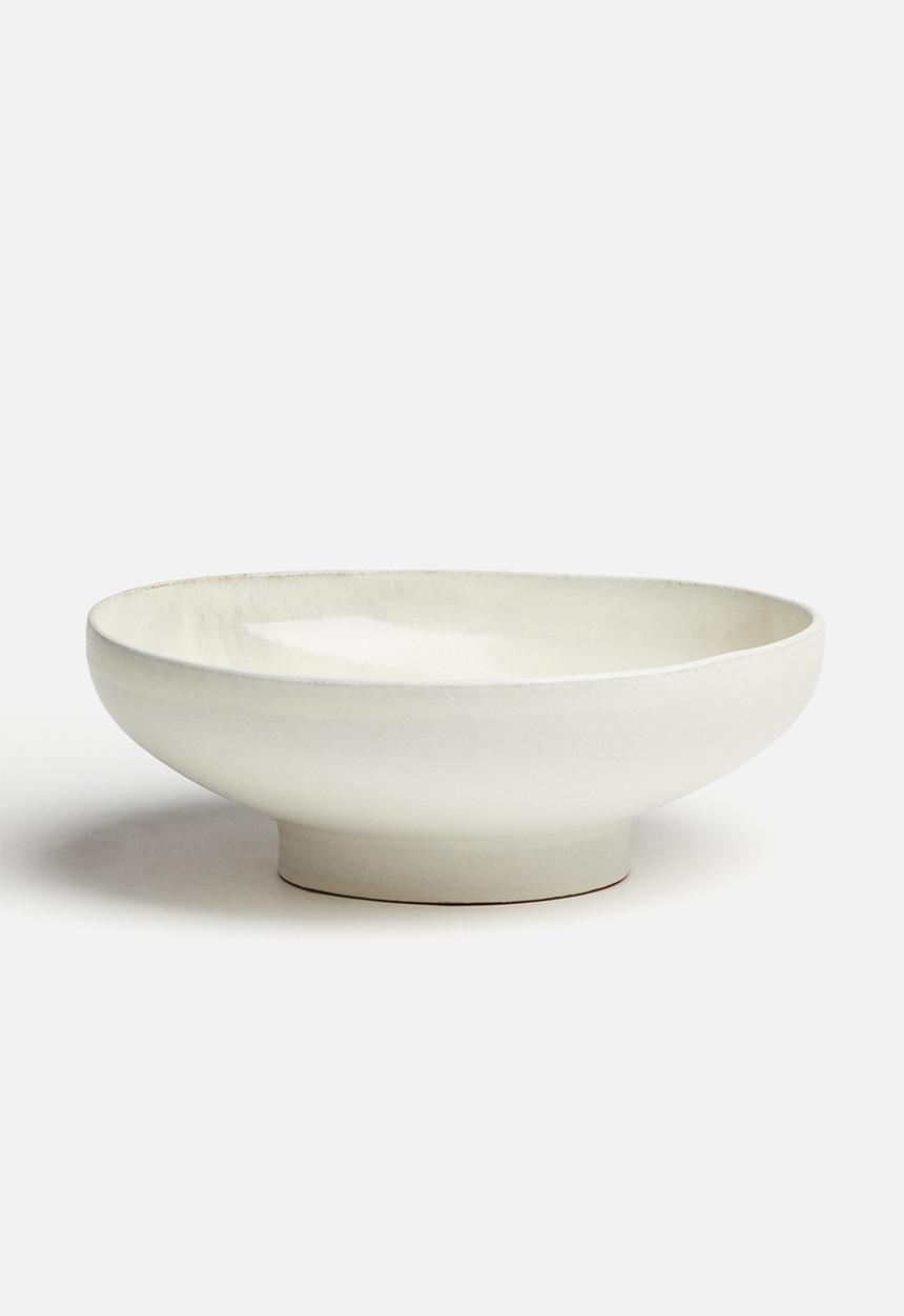 H&M - Large terracotta serving bowl - light greige