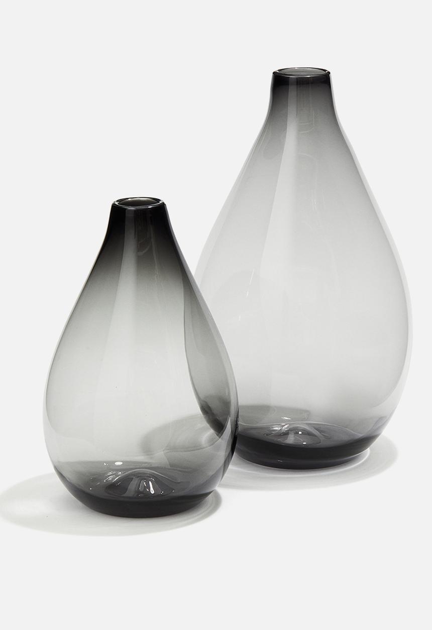 H&M - Teardrop vase - dark grey 