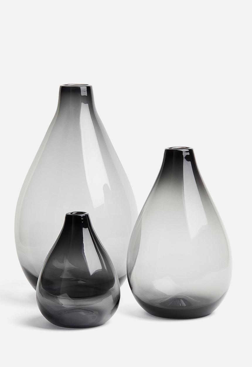 H&M - Teardrop vase - dark grey 