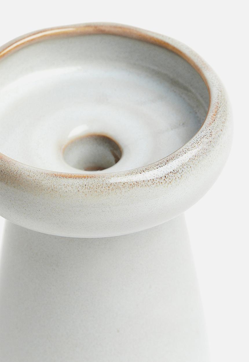 H&M - Stoneware candlestick - white