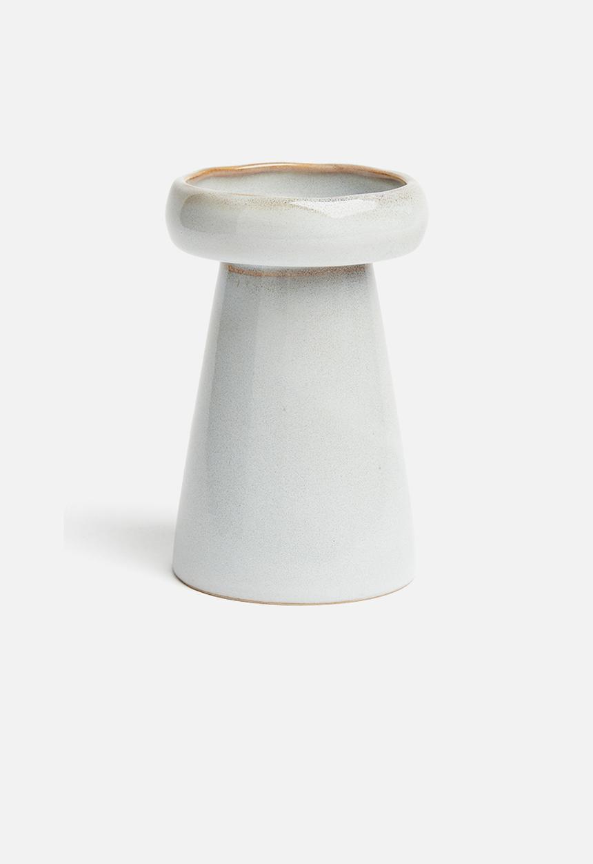 H&M - Stoneware candlestick - white