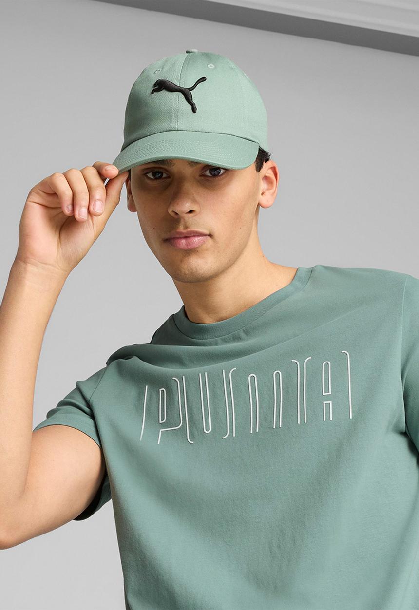 PUMA - Ess Puma Cat Baseball Cap - Green Moon