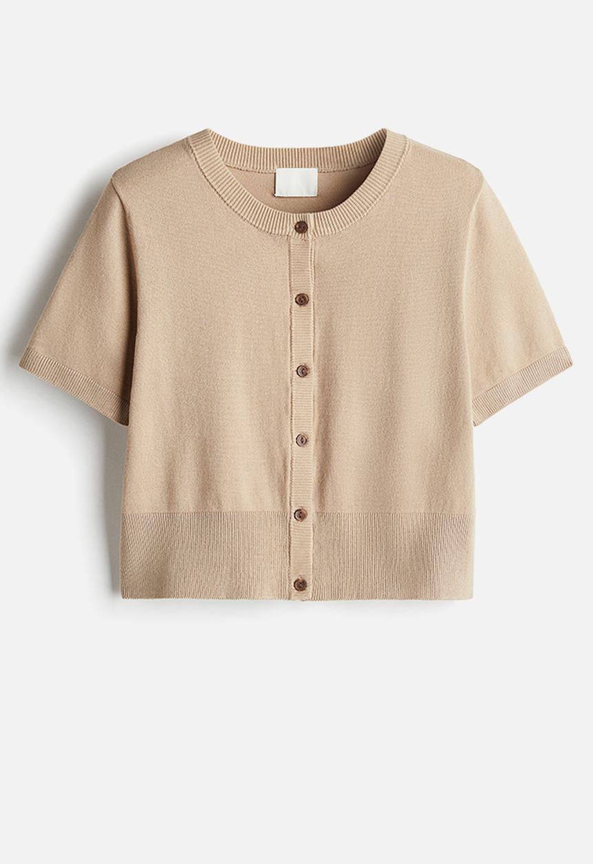 H&M - Short-sleeved cardigan - beige