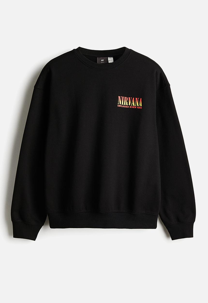 H&M - Loose fit sweatshirt - black nirvana