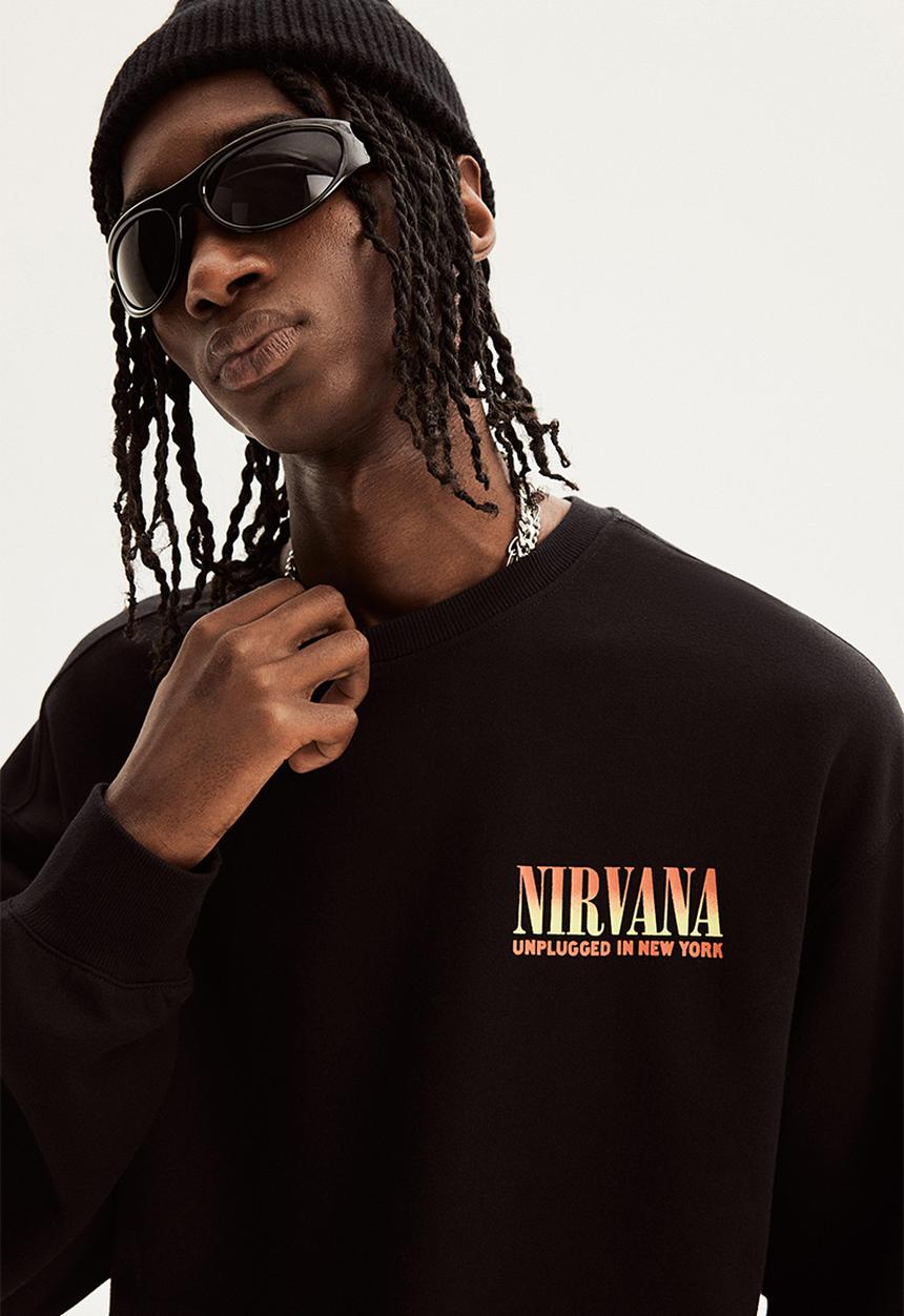H&M - Loose fit sweatshirt - black nirvana