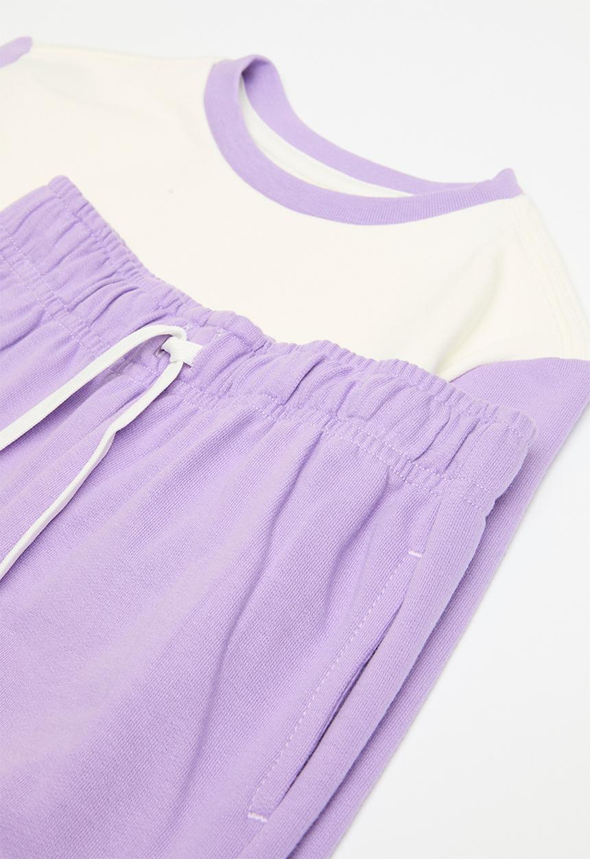 Pop Candy - Sweat set - lilac & white
