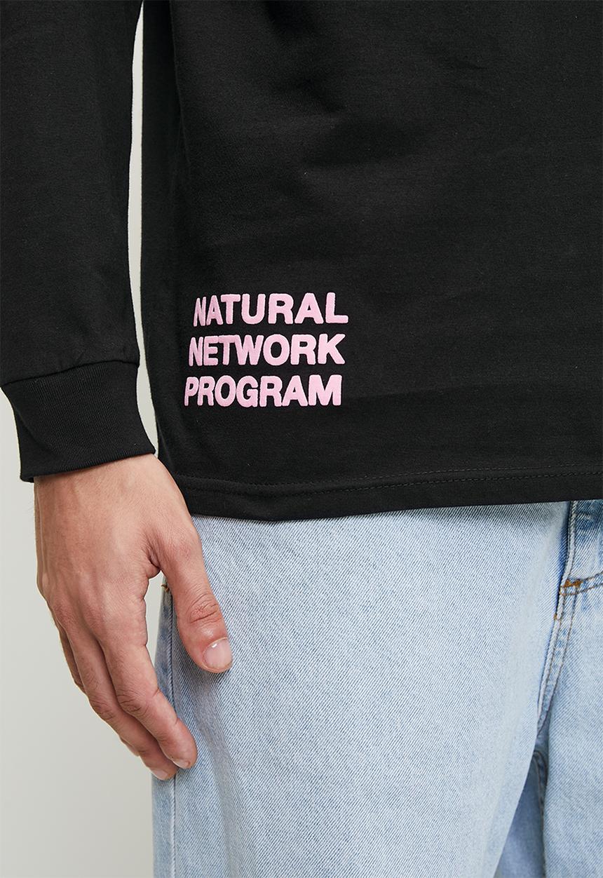 RVCA - Natural network long sleeve - black