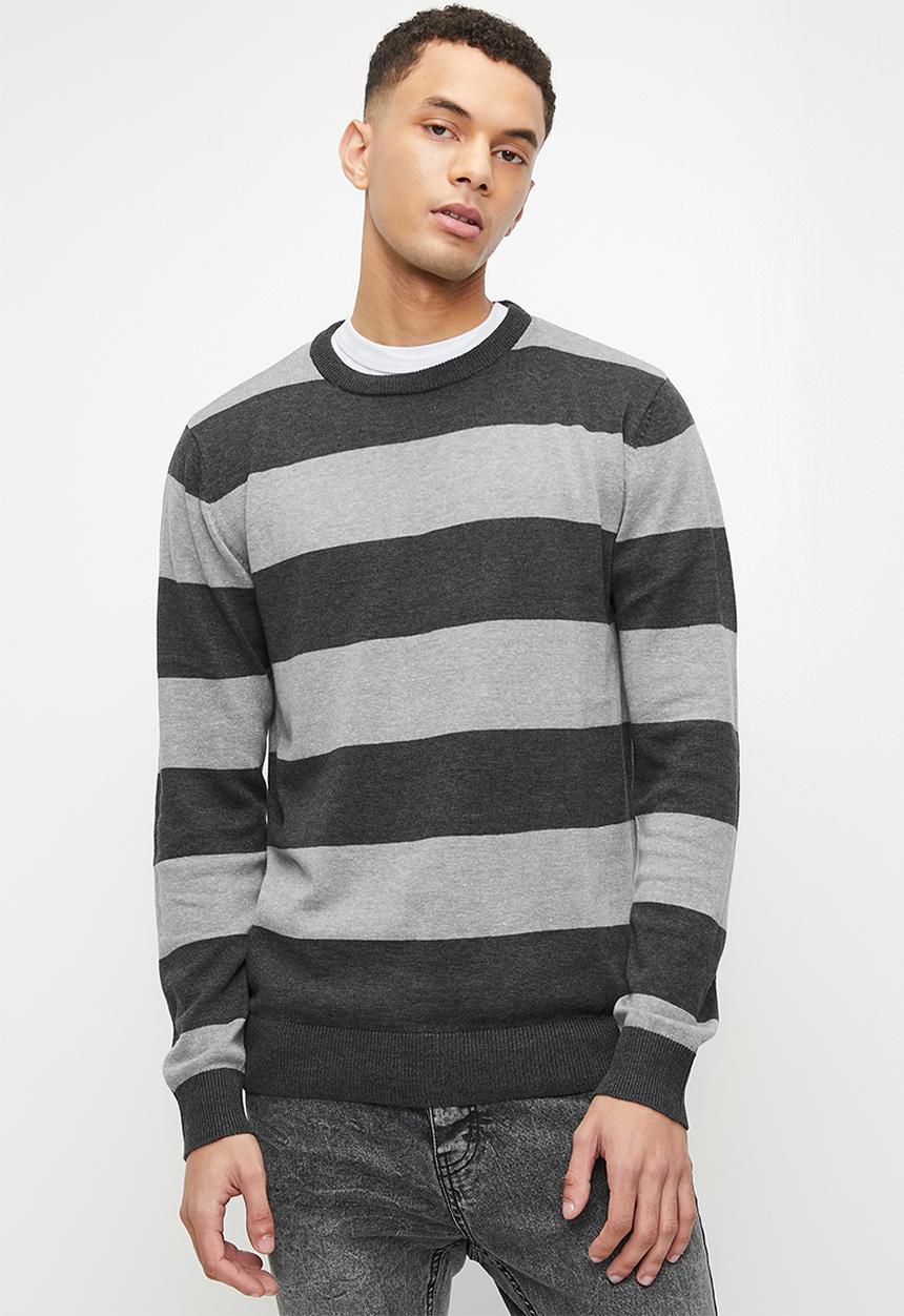 Brave Soul - Knitwear - Dark Charcoal Marl