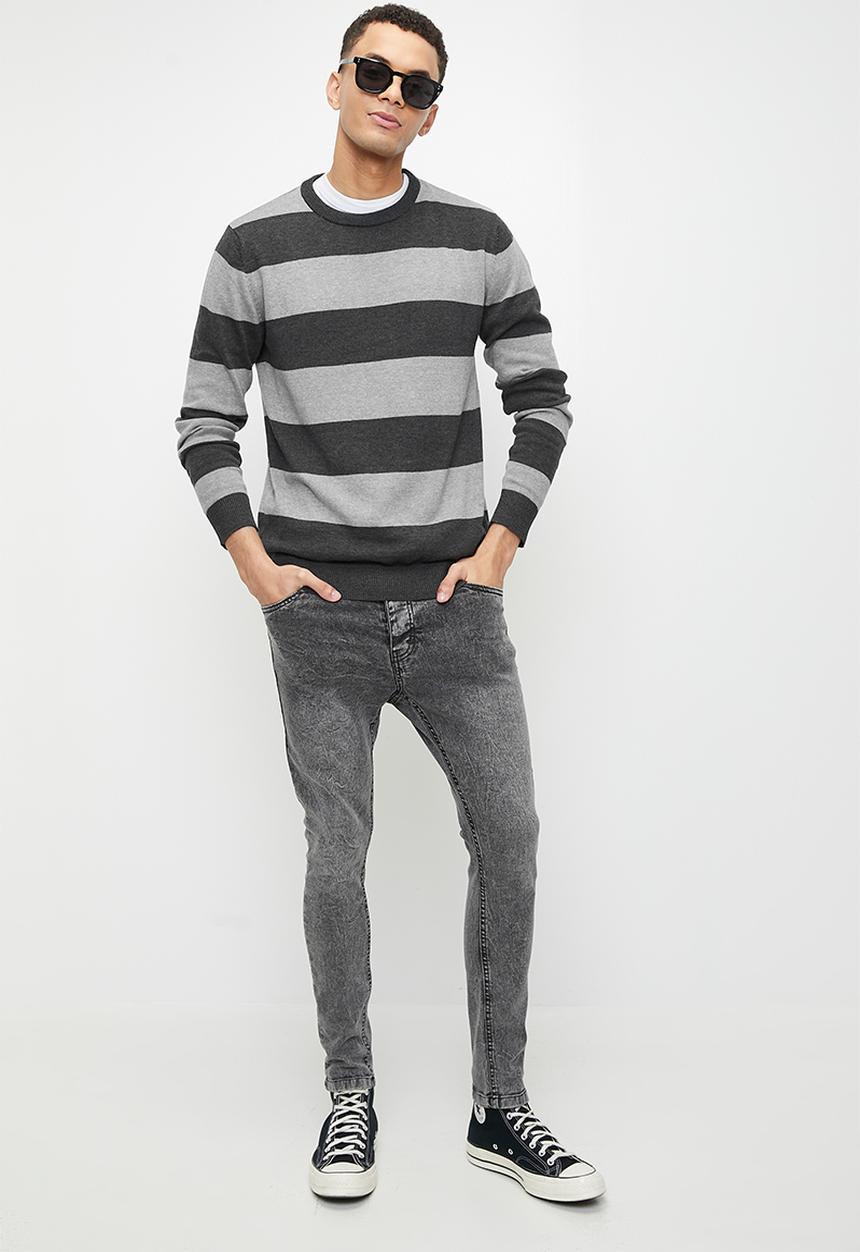Brave Soul - Knitwear - Dark Charcoal Marl