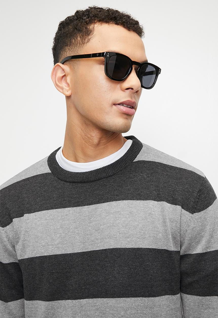 Brave Soul - Knitwear - Dark Charcoal Marl