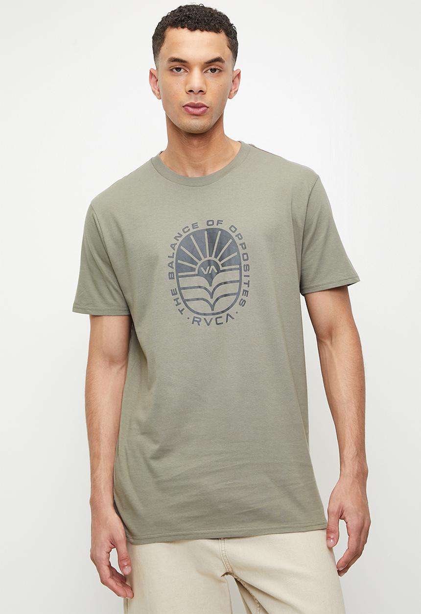 RVCA - Ag seal short sleeve red stitch - aloe