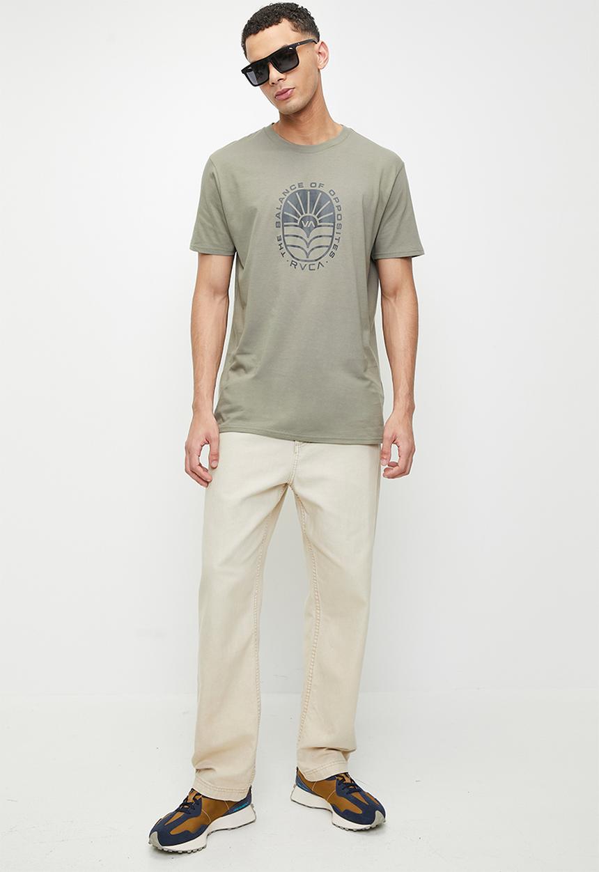 RVCA - Ag seal short sleeve red stitch - aloe