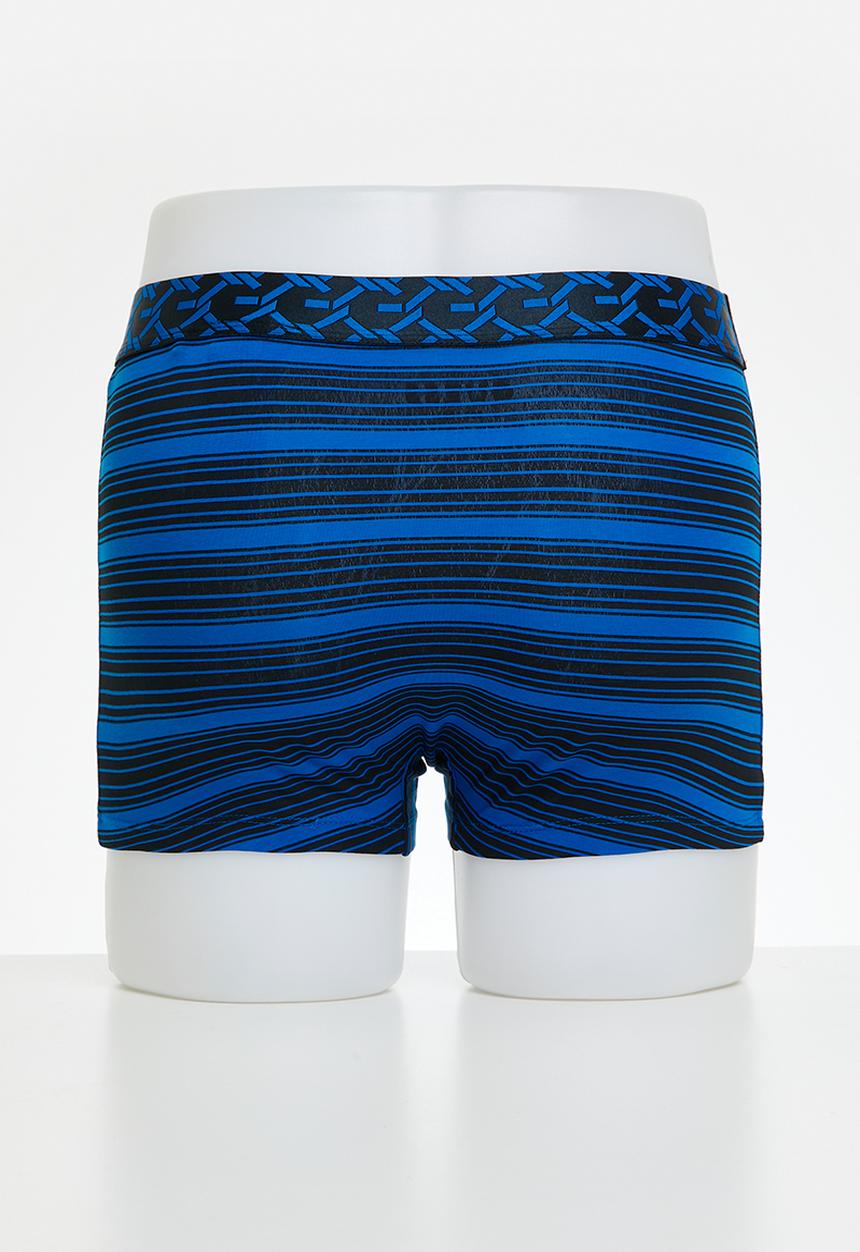 GUESS - Trunk 2pack - navy & blue stripes combo