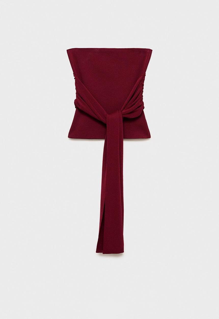 MANGO - Top Julito - Dark Red