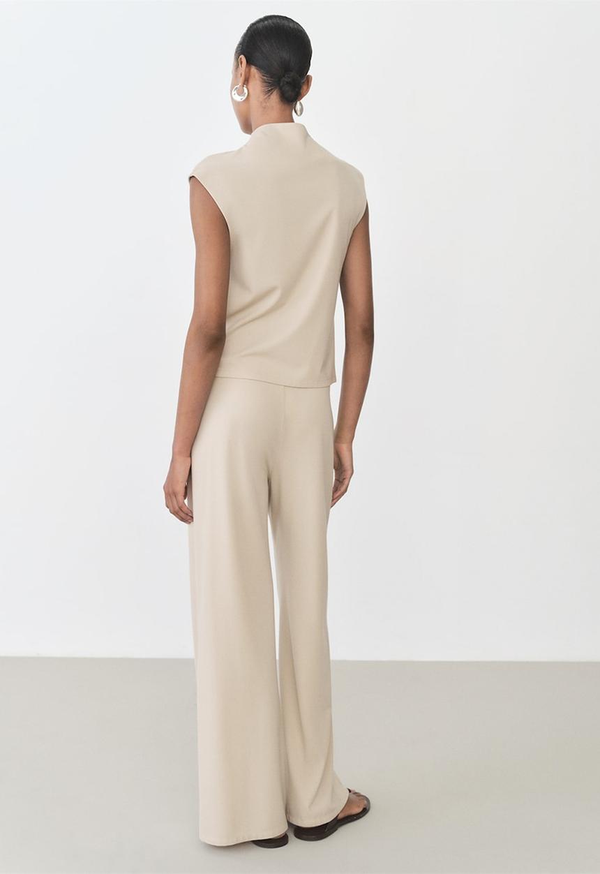 MANGO - Trousers Candela - Light Pastel Brown