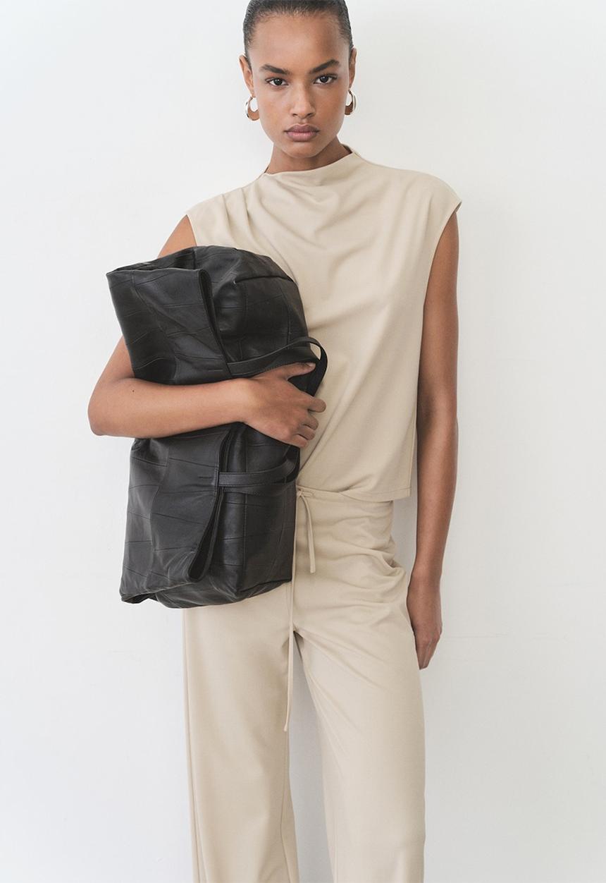 MANGO - Trousers Candela - Light Pastel Brown