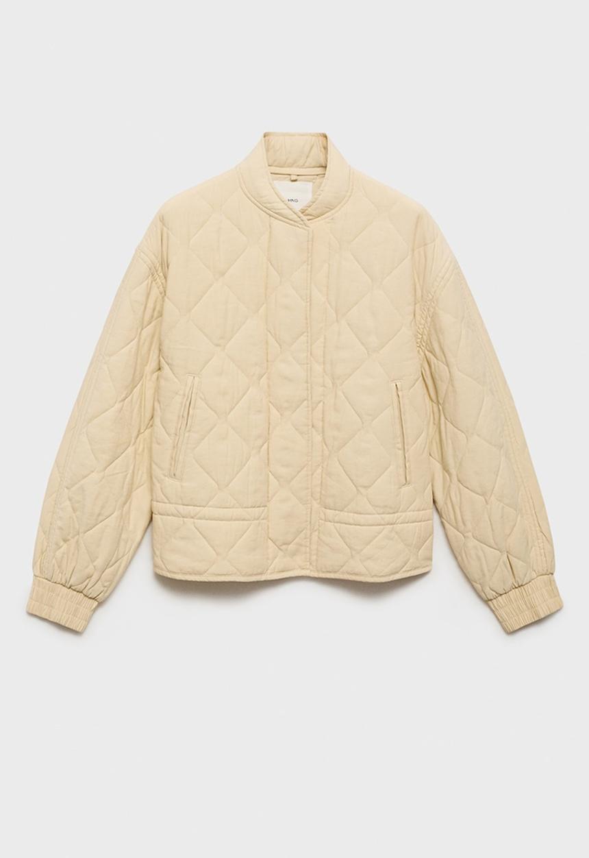 MANGO - Jacket Hawaii - Light/Pastel Yellow