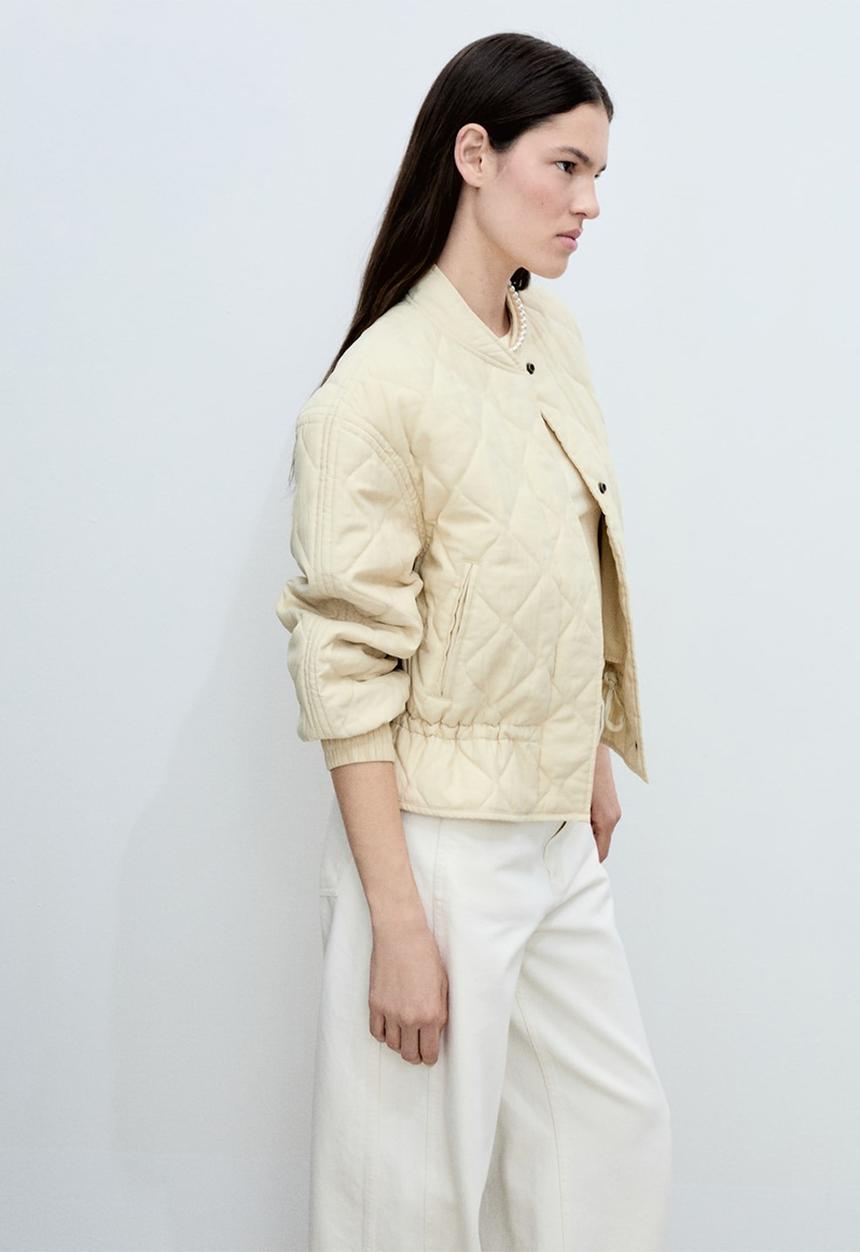 MANGO - Jacket Hawaii - Light/Pastel Yellow