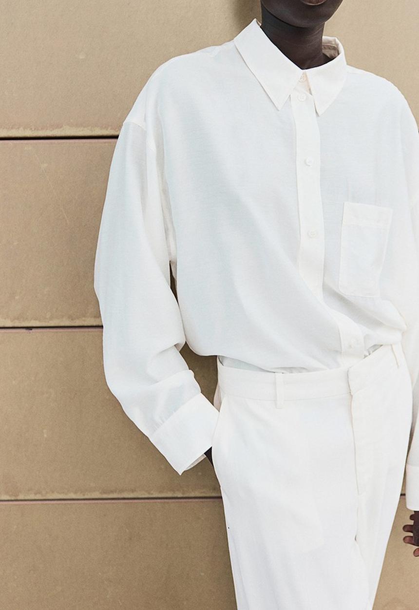 H&M - Oversized shirt - white