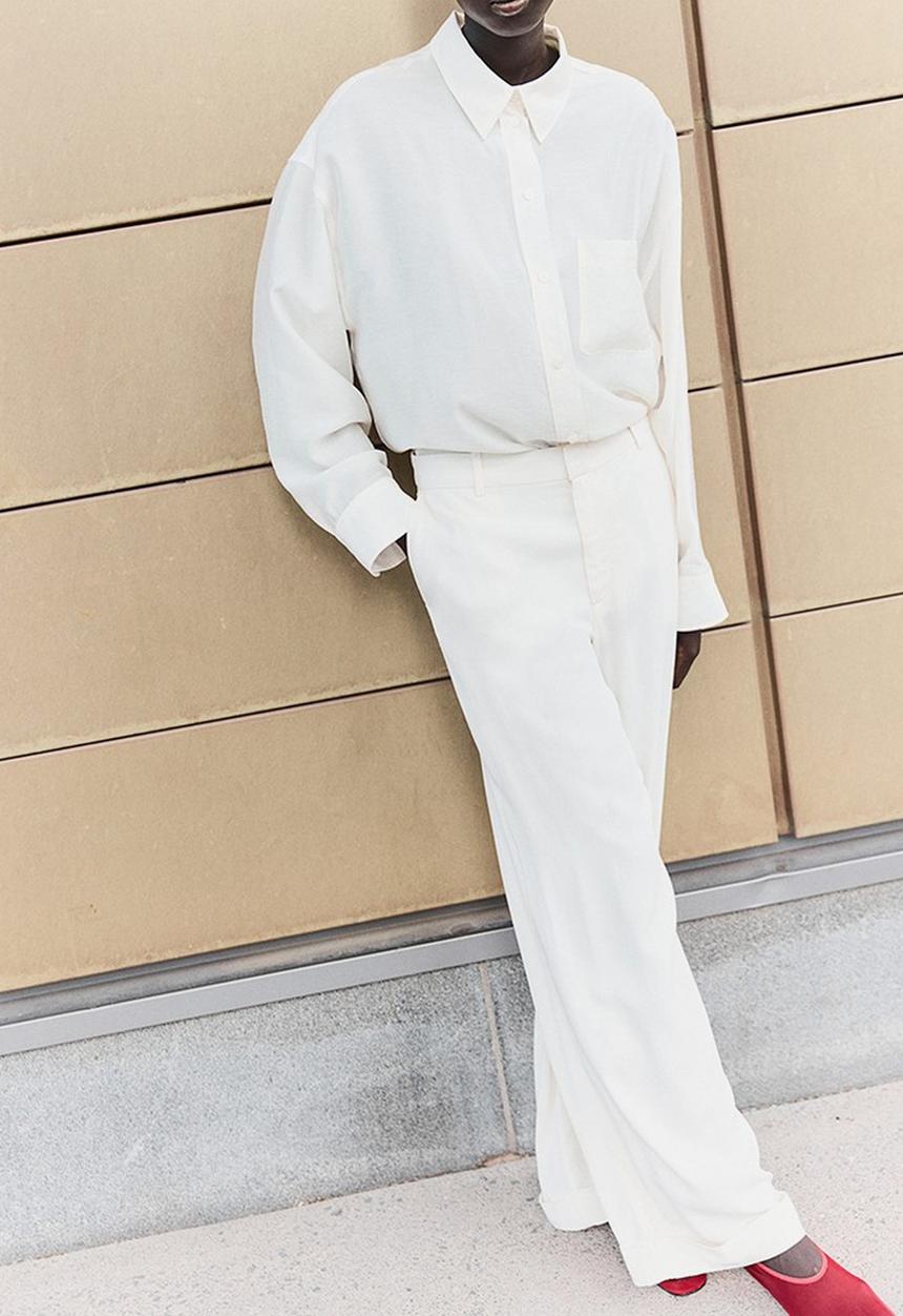 H&M - Oversized shirt - white