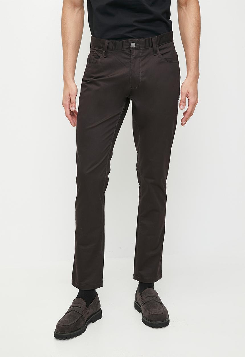 POLO - Mens Essential 5 Pocket Slim Leg Trouser - Chocolate