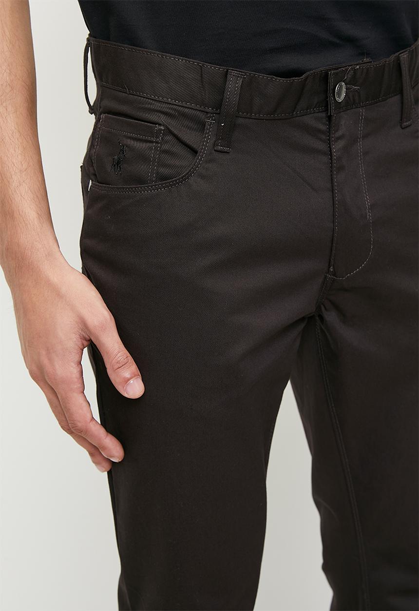 POLO - Mens Essential 5 Pocket Slim Leg Trouser - Chocolate